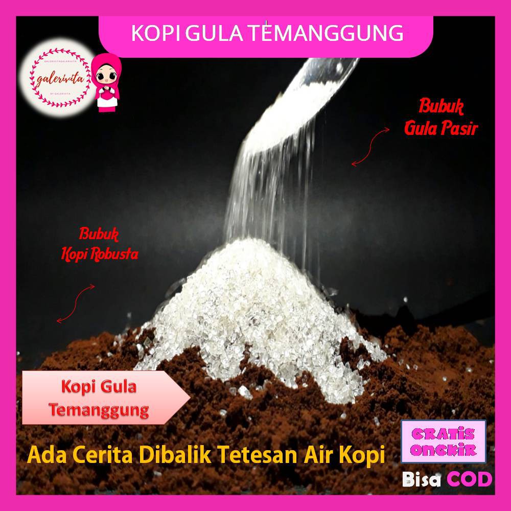 

Minuman Kopi Gula Bubuk Robusta Asli Temanggung / Kopi Hitam Coffee Robusta Gula Original Murni 2 Gr