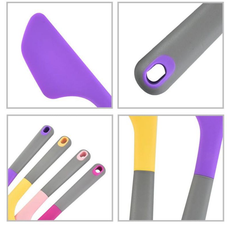 SPATULA SILICONE JUMBO SENDOK PENGADUK ADONAN MAKANAN WARNA WARNI