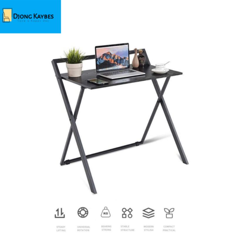 MEJA BELAJAR / MEJA KERJA LIPAT. DJONG KAYBES. T.LPT 01. ORIGINAL. MEJA LIPAT BESI HOLLOW MINIMALIS