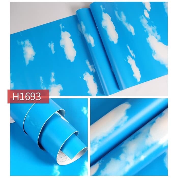 Wallpaper Dinding Wallpaper Stiker Wallpaper dinding Kode GH Awan 3D GH001 MOTIF BEST SELLER