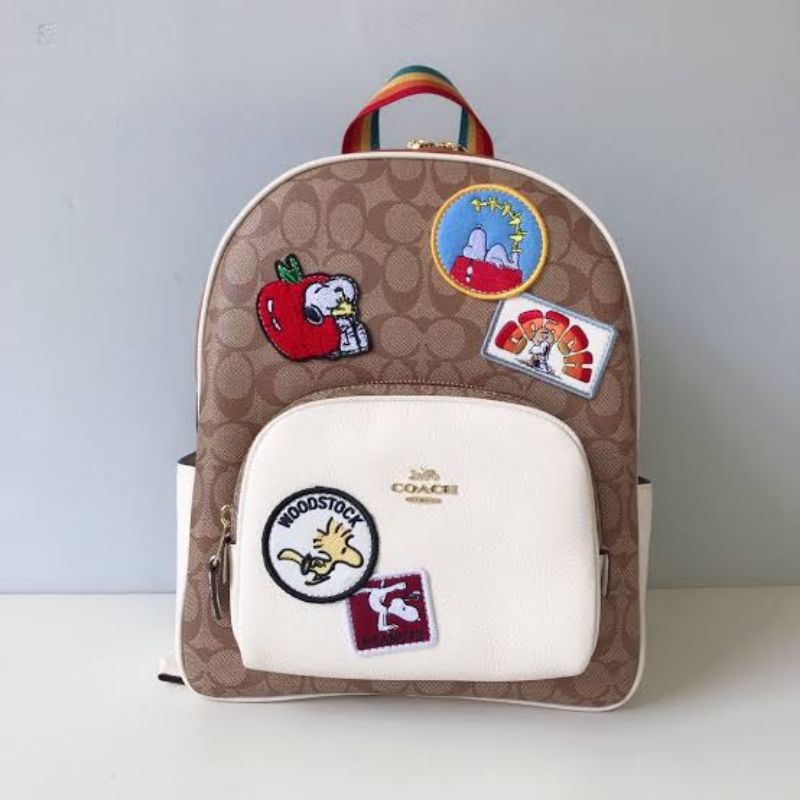 coach backpack snoopy peanuts original bag tas ransel