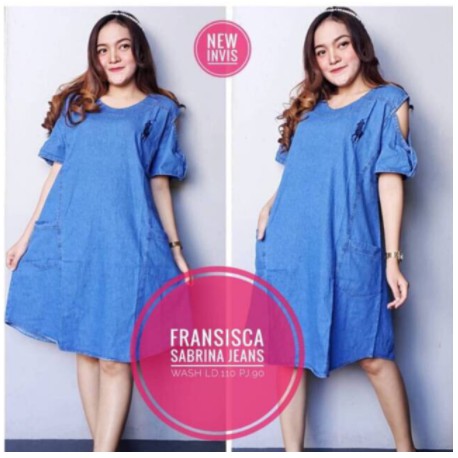 FRANSISCA sabrina jeans || Dress Jeans aplikasi bordir POLO