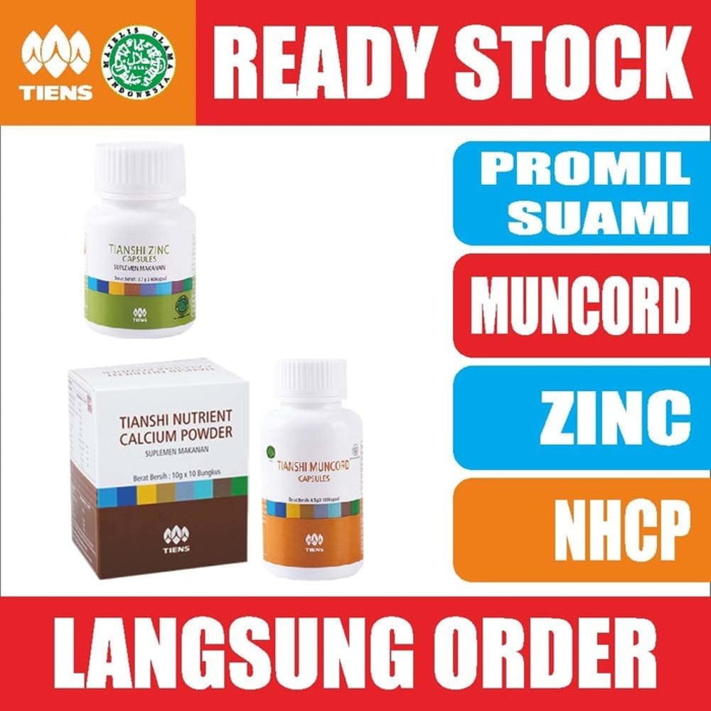 Tiens PAKET PROMIL SUAMI | Muncord+Zinc+Nhcp Kalsium Kesuburan pria