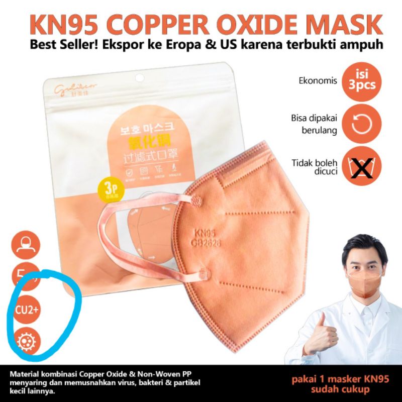 Masker Copper Oxide isi 3 pcs