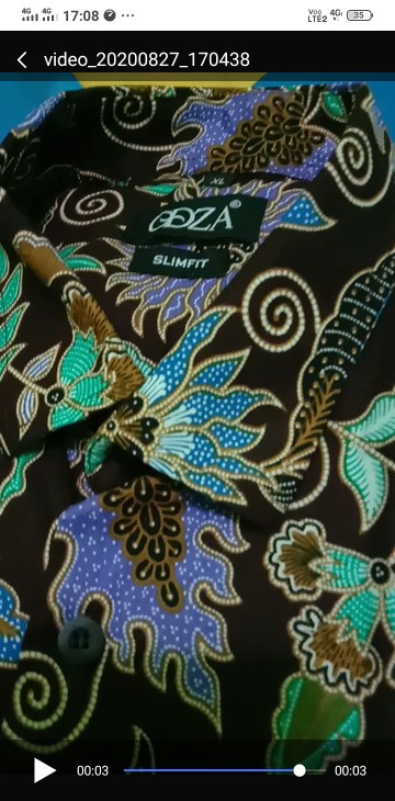 Odza Kemeja Batik Pria Slim Fit Baju Lengan Pendek Kemeja Slim Fit Batik Solo