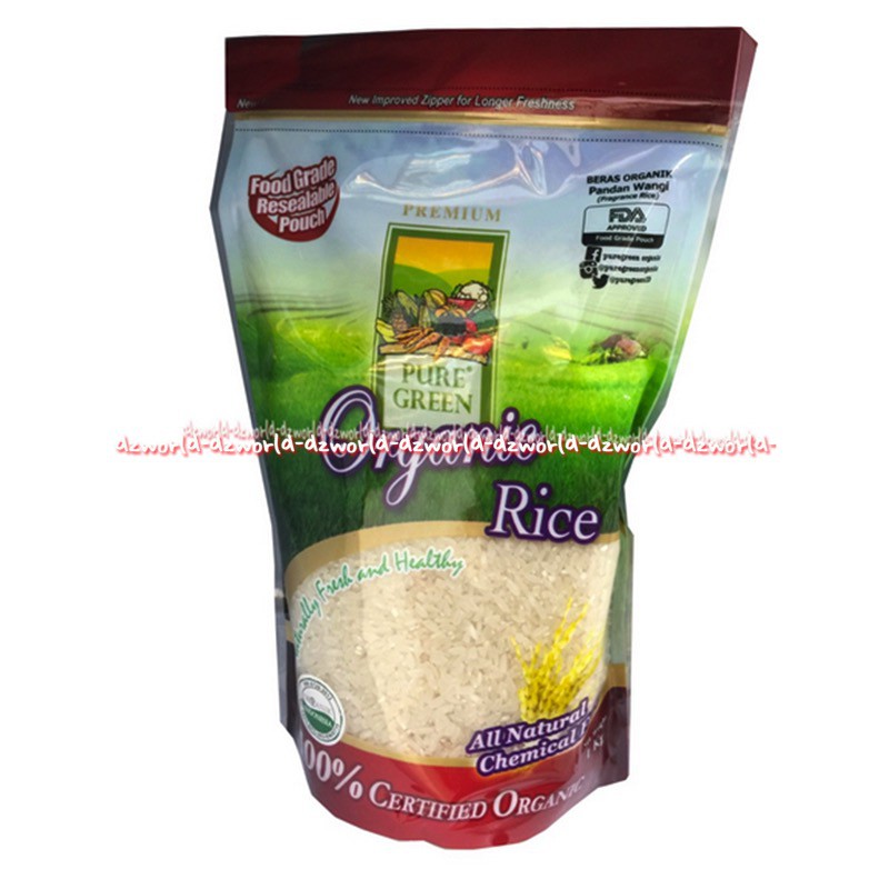 Beras Organic Pure Green Organic Rize Premium Beras 1kg