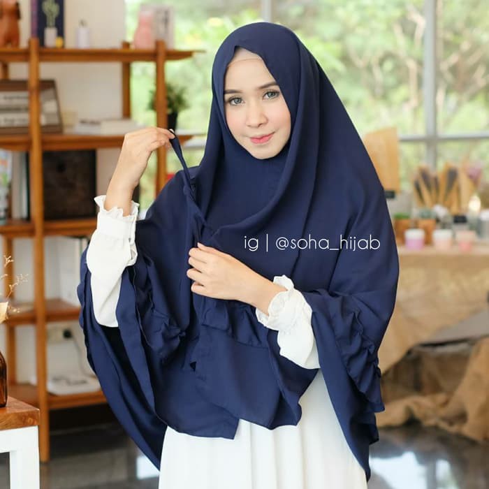 Jilbab Khimar, Jilbab Kimar MAFAZA KHIMAR JUMBO (Jilbab Instant Rempel Wolvis Syar'i Bergo Wolfis)