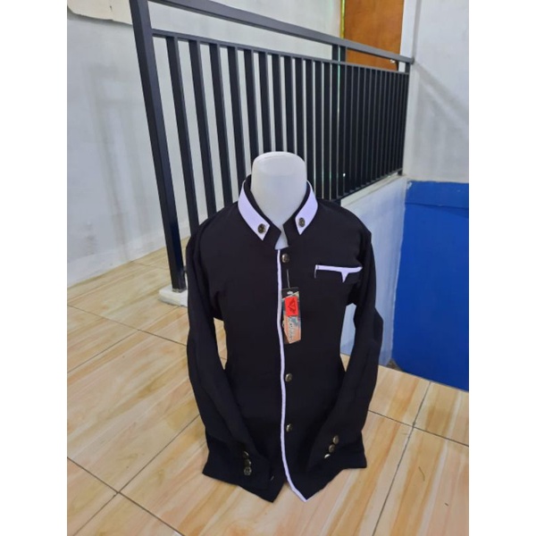 atasan anak hitam lis putih/ muslim anak laki laki/jasko/atasan anak laki laki