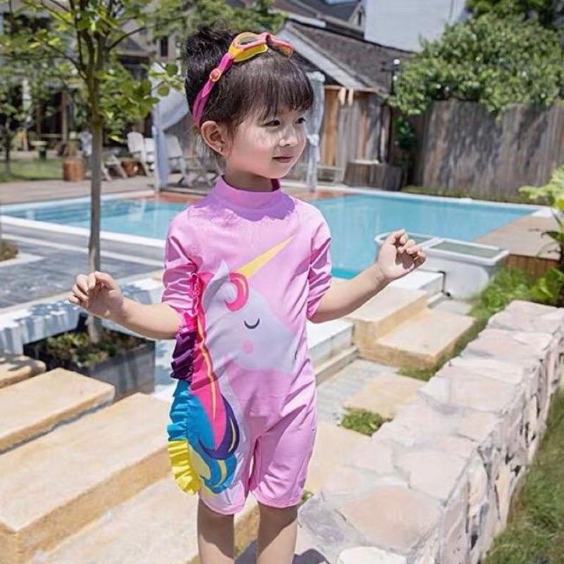 Lafleurkids Unicorn Swimsuit / Baju Renang Anak Perempuan / Swimwear Unicorn Anak Perempuan