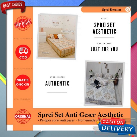 Sprei Homemade Ukuran Super King, King, Queen Dan Single Sprei Rumbai Home Made Disperse Sprei Valle