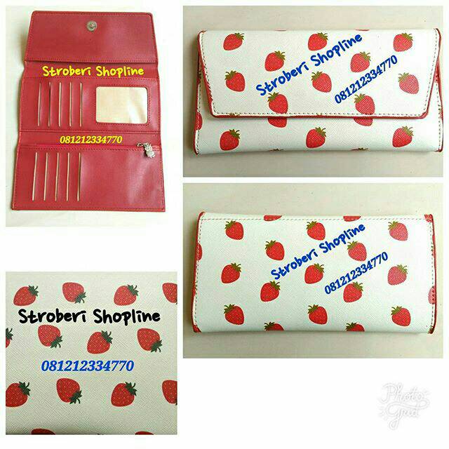 Dompet Lipat Strawberry (DETAIL LIHAT RINCIAN PRODUK)