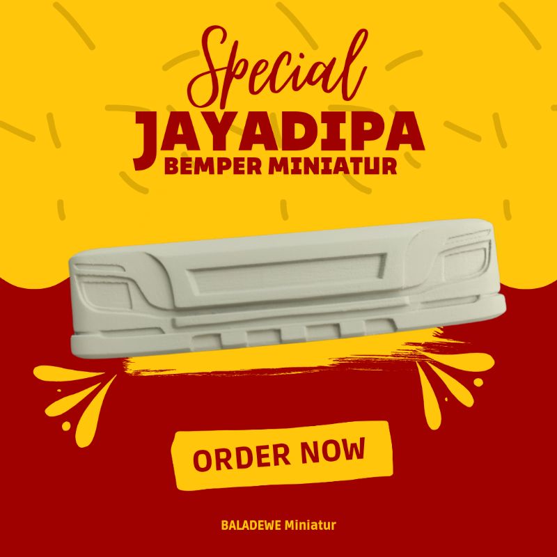 Skala 14 Bemper Jayadipa 14CM Untuk Modif Miniatur Truk Oleng
