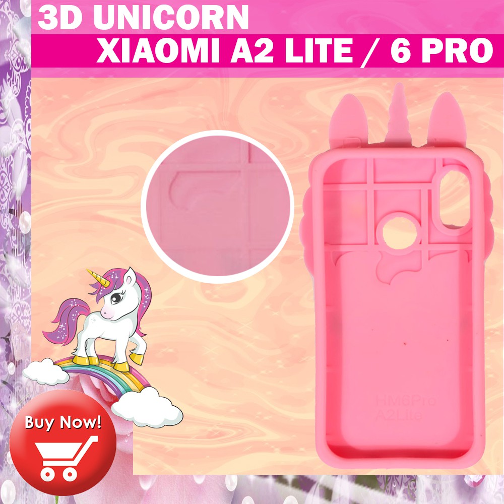 3D Cartoon Unicorn Case Xiaomi MI A2 Lite / 6 Pro Softcase 4D Xiaomi MI A2 Lite / 6 Pro Silikon Case