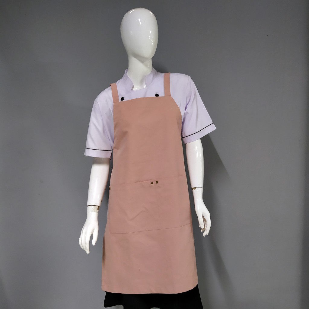 Chef Wear Apron / Celemek Full Rami Crossback Kc