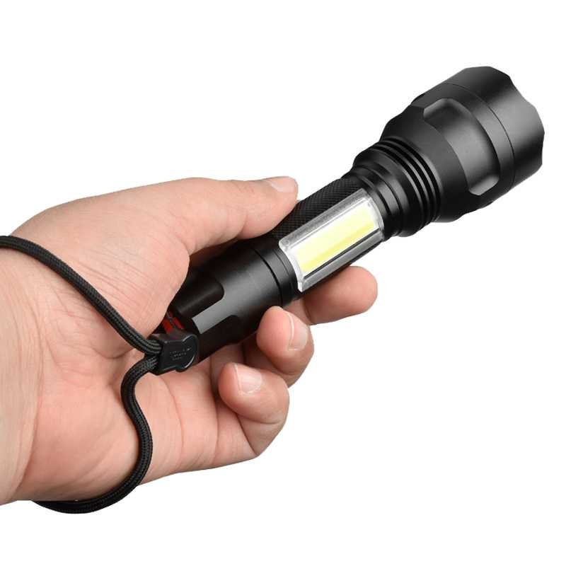 Senter LED Torch Multifungsi Cree XM-L T6 + COB 3800 Lumens - TaffLED C8