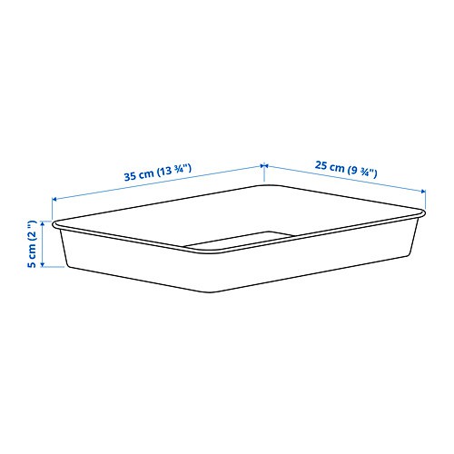 NOJIG Pengatur plastik krem 25x35x5 cm