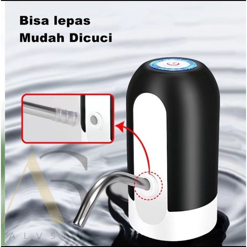 POMPA AQUA GALON ELEKTRIK USB CHARGE / POMPA GALON USB RECHARGE LISTRIK ELEKTRIK LED / NON LED / DISPENSER AIR MINUM