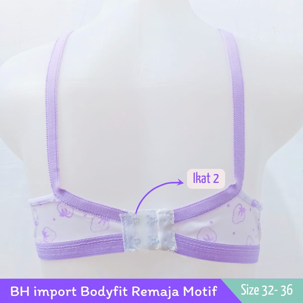 BRA/BH SPORT BODYFIT REMAJA MOTIF-Tanpa Kawat dan Tanpa Busa-Pakaian Dalam Wanita Nyaman diPakai-Bisa COD