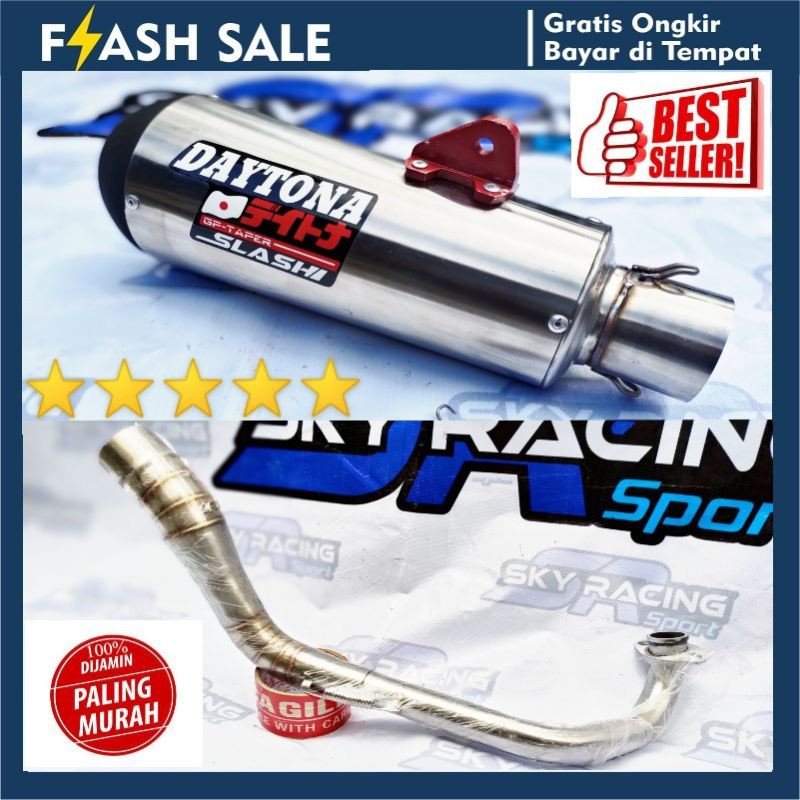 Knalpot Daytona GP Taper NMAX Aerox Beat Vario Scoopy Mio PCX Lexi X-Ride Fino ADV Genio