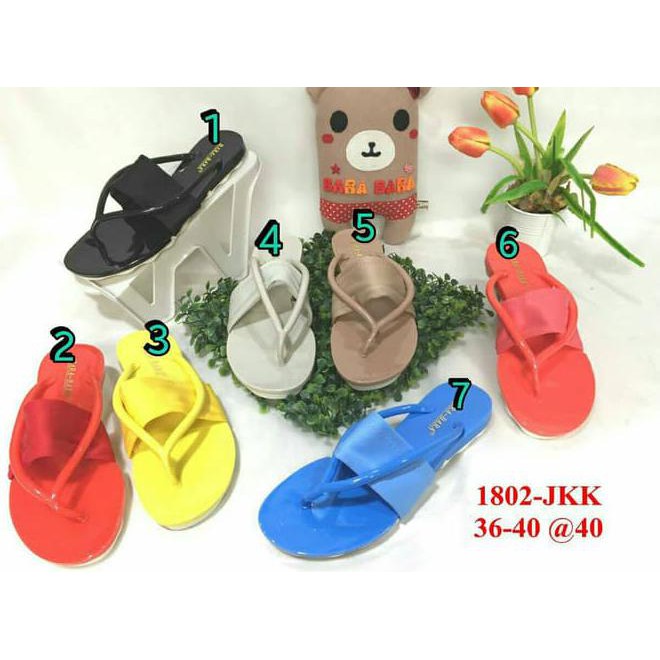 jelly sandal wanita japit bara bara sendal jepit barabara 1802jkk