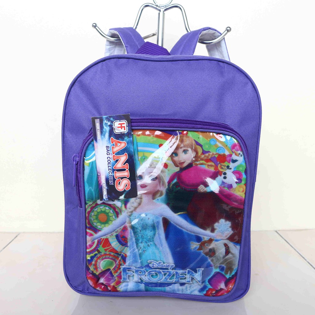 Tas Gendong Anak Motif Frozen Mini Ungu Lucu Imut Ransel Sekolah Paud