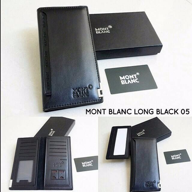 PROMO Dompet Branded Import Mont Blanc hitam cewek cowok pria wanita