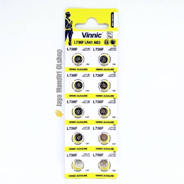 Battery / Baterai  Vinnic LR41 / AG3