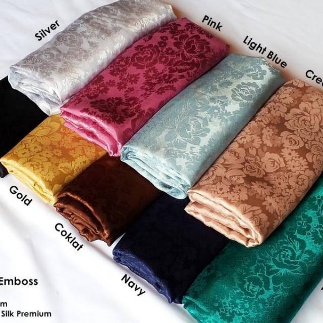 Kain Rok Lilit Jaguar Silk embos / Bawahan Lilit instant Kembang Batu Sutra Silk Mewah ada tali