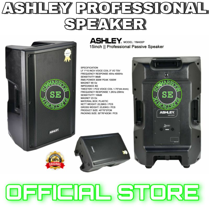 speaker pasif 15 inch original aahley ym400p 15 inch