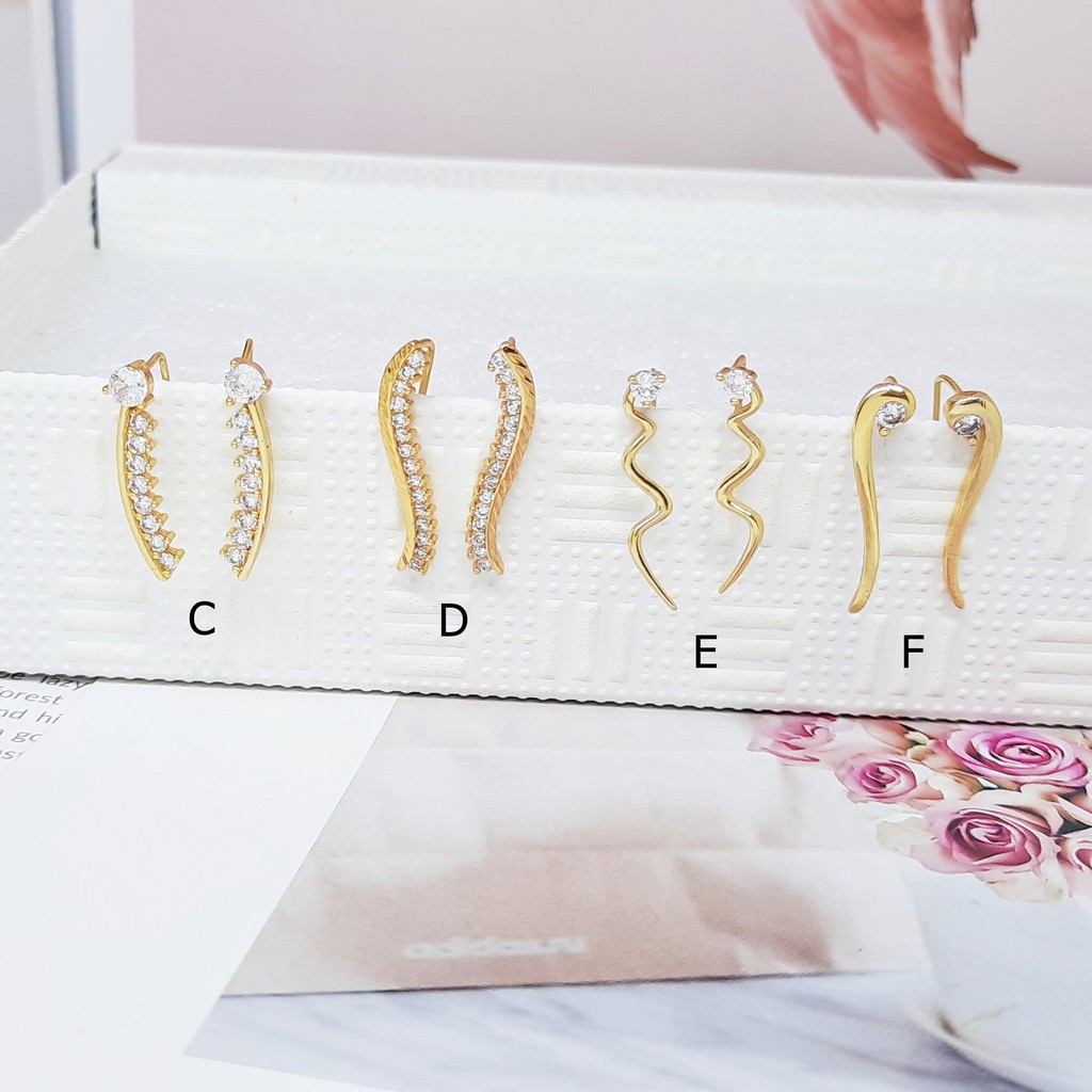 Anting Fashion Xuping Rambat Jalar Hati Imut Lapis Emas - BE296