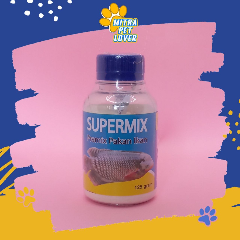 SUPLEMEN PERTUMBUHAN IKAN - SUPER MIX VITAMIN IKAN 150 GRAM ORIGINAL - SUPERMIX CAMPURAN PAKAN KOI GURAME NILA PATIN GABUS LELE - ASAM AMINO - MURAH - PET ANIMAL HEALTHCARE AND VETERINARY TAMASINDO OBAT KESEHATAN HEWAN BINATANG PELIHARAAN MITRAPETLOVER