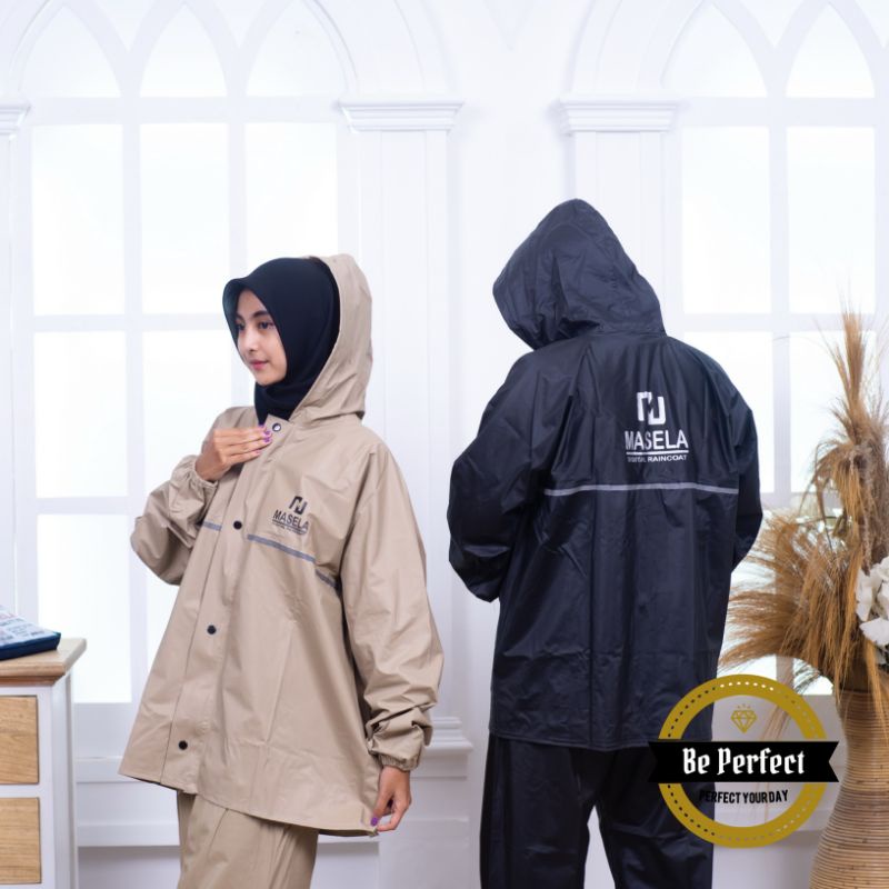 Jas Hujan Masela Best Quality Raincoat Mantel Hujan Pria Wanita Dewasa Bahan Kuat Anti Rembes