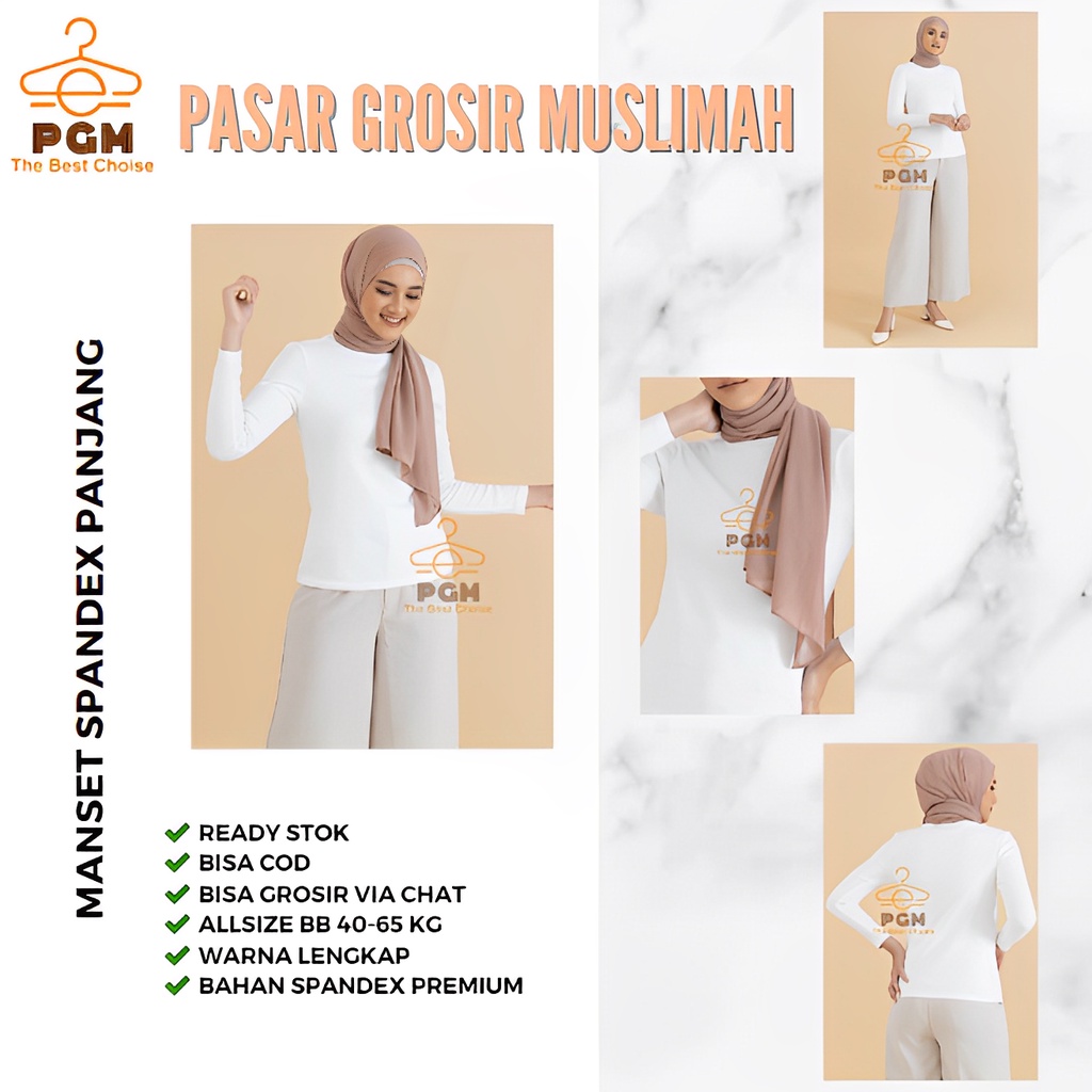 Manset baju  Wanita / Manset Baju Spandek muslimah / inner daleman wanita  TerLaris Bisa COD//PGM