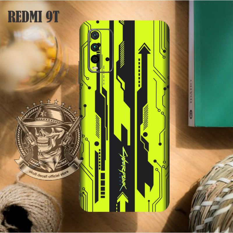 GARSKIN/STIKER HP tipe Hp Redmi 9T motif CyberP keren bisa Custom gambar maupun tipe Hp MURAH dapat 
