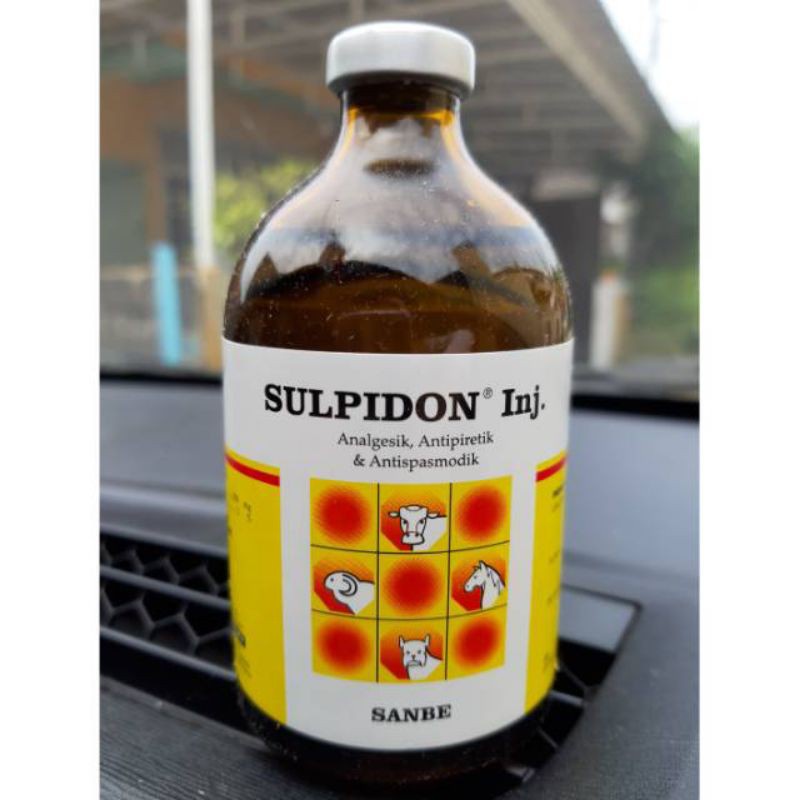 SULPIDON 100ML &amp; SULPIDON 50ML SANBE - Obat Pereda Sakit Hewan Analgesik Antipiretik Antispasmodik Sapi Kambing Domba