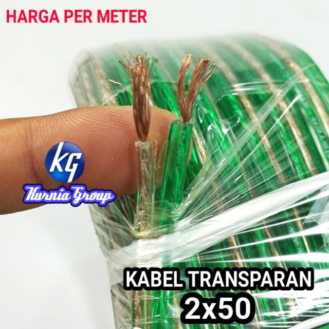 KABEL TRANSPARAN 2X50 SERABUT 2*50 AUDIO ECER HARGA MURAH PER METER 2 x 50 TEBAL TERMURAH