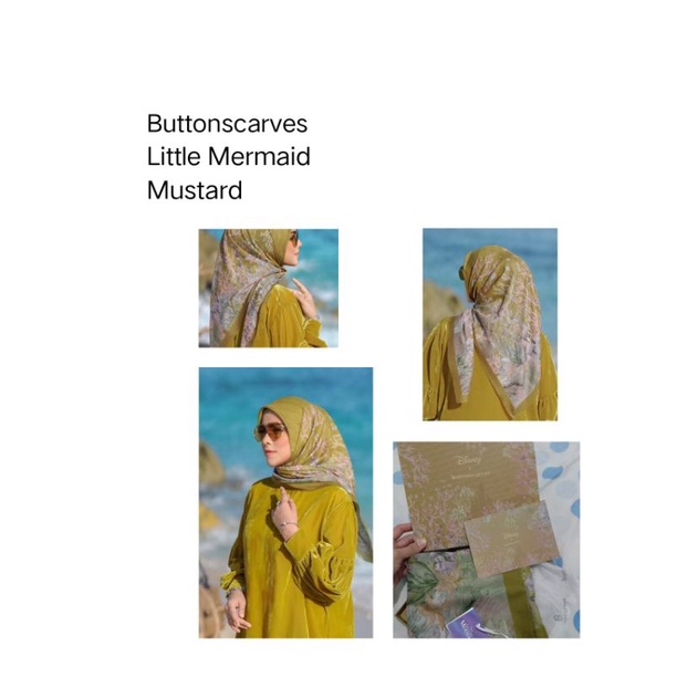 Buttonscarves Little Mermaid Mustard