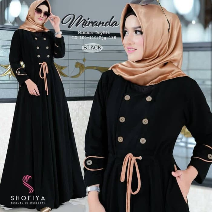 miranda maxi dress muslim / gamis murah / grosir baju hijab bandung