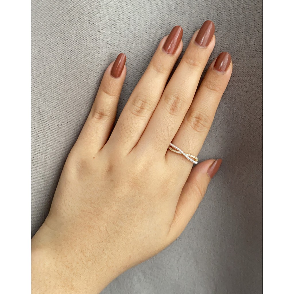 Cincin Korea Gold Plated Sangat cakep elegan CA023 Free Size Open Ring berlian mewah elegant