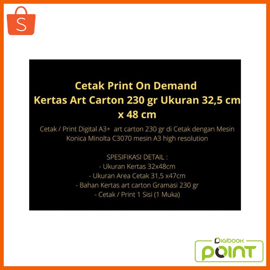 

Cetak Print On Demand Kertas Art Carton 230 gr Ukuran 32,5 cm x 48 cm