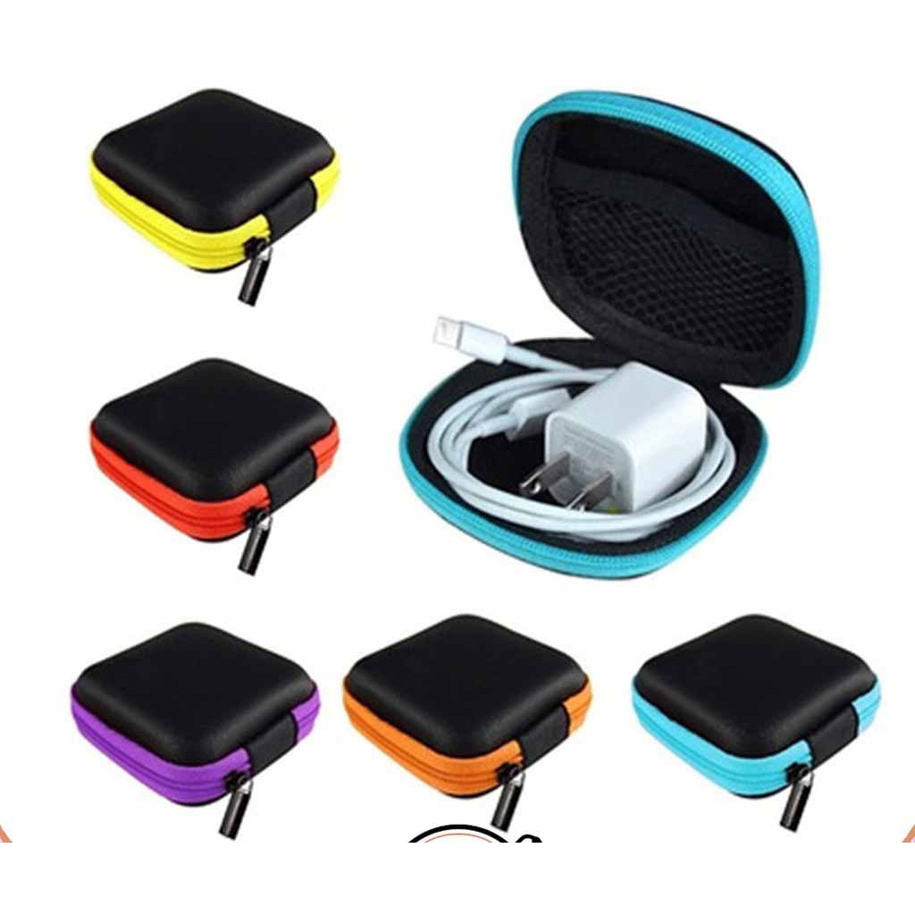 OTS 051 - Tas / Dompet Penyimpanan Headset Earphone Pouch Serbaguna Portable Kotak