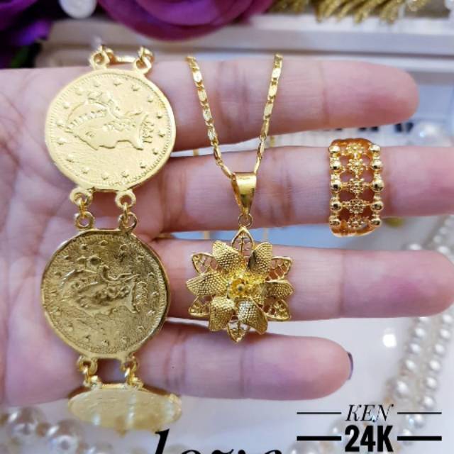 Xuping set perhiasan lapis emas 24k 2252j