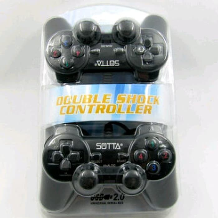 Gamepad Double Joystick USB DOUBLE BLACK