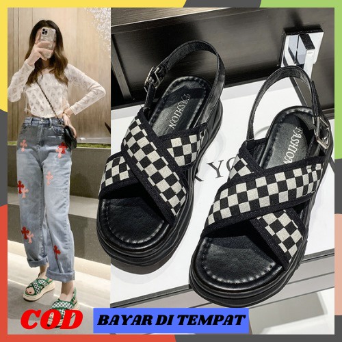 Free Kotak Sepatu Sandal Wedges Wanita Import Premium Quality SS-SW02