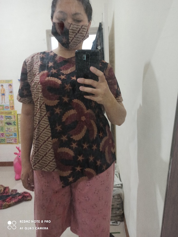 Atasan Batik Wanita  Blouse  Modern Kekinian Size  S-m-l-xl-xxl-3l-4l-5l - Bintang Parang