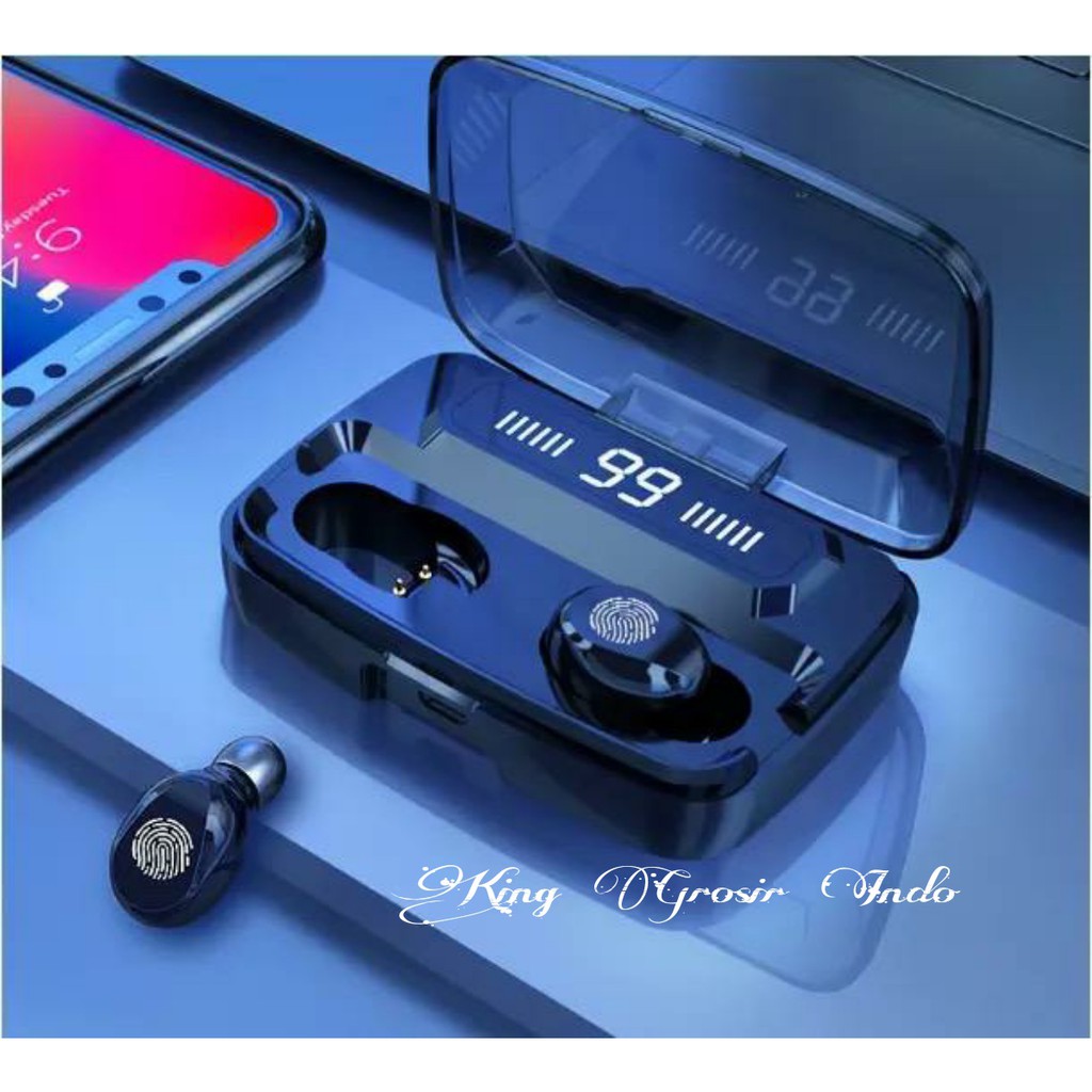 Headset Bluetooth LED F9-3 TWS Touch Wireless Earphone