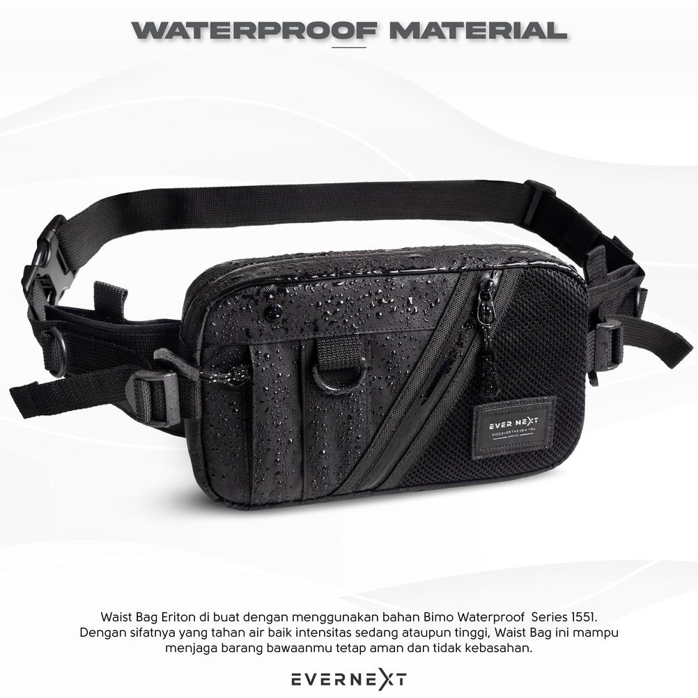 Evernext - Tas Selempang Pria Anti Air Waist Bag Waterproof Eriton Sling Bag Pria Anti Air Waist Bag