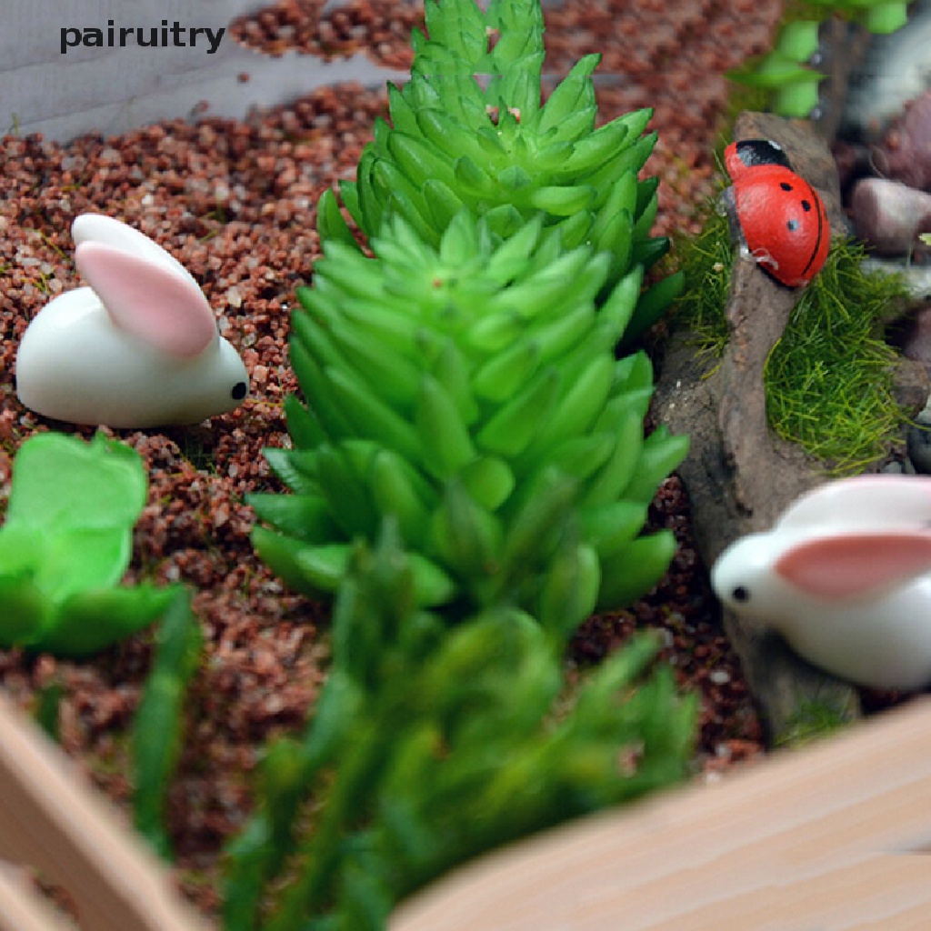 Prt Miniatur Kelinci Bahan Resin Untuk Dekorasi Taman Minifairy Garden