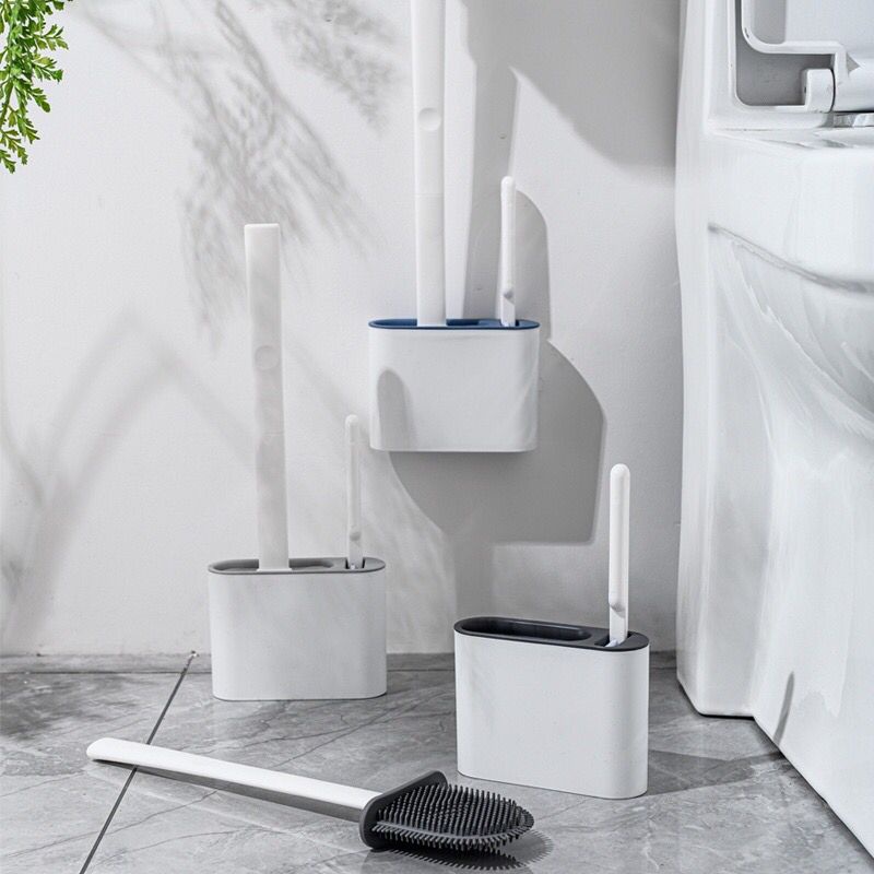 Sikat Wc Silicone Brush 2in1 Alat Pembersih Toilet Kamar Mandi Praktis