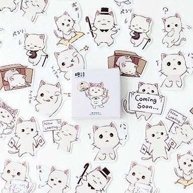 

;&;&;&;&] Mohamm 45 Lembar Stiker Motif Kartun Kucing Kawaii